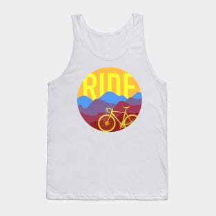 Ride - Cyclocross Bicycle Retro Colors Tank Top